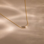 Dainty Pearl Jewelry Set in 18K Gold