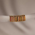 Baguette Birthstone Link Earrings