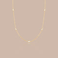 14K Gold Essential Bezel Diamond Station Necklace