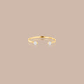 14K Gold Open Duo Diamond Ring