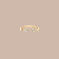 14K Gold Open Diamond Cluster Ring