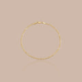 Semi-Solid Gold Figaro Chain Bracelet