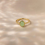 Jade Oval Ring-Rings-Caitlyn Minimalist