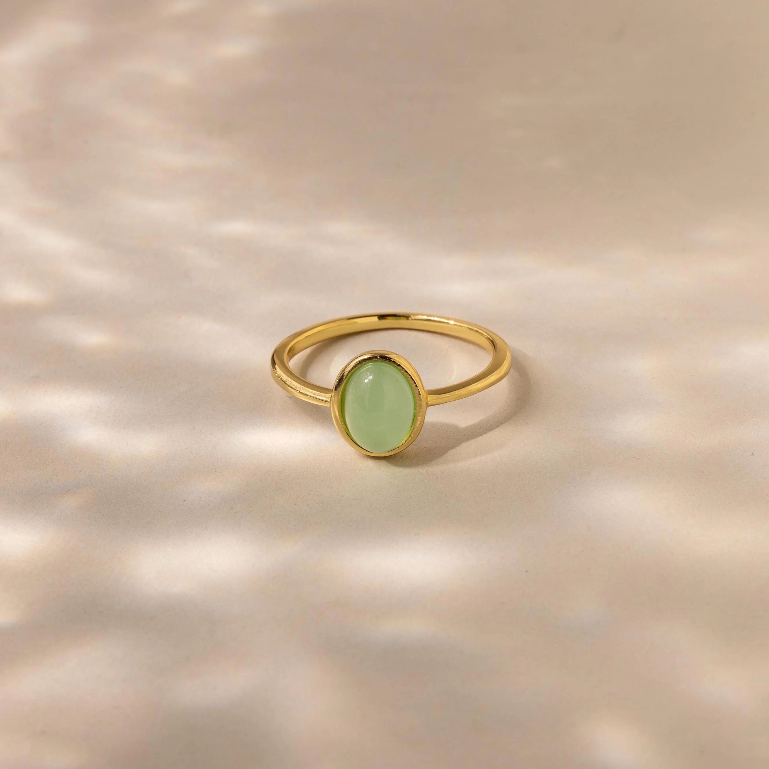Jade Oval Ring-Rings-Caitlyn Minimalist