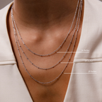 Satellite Cable Necklace in Silver