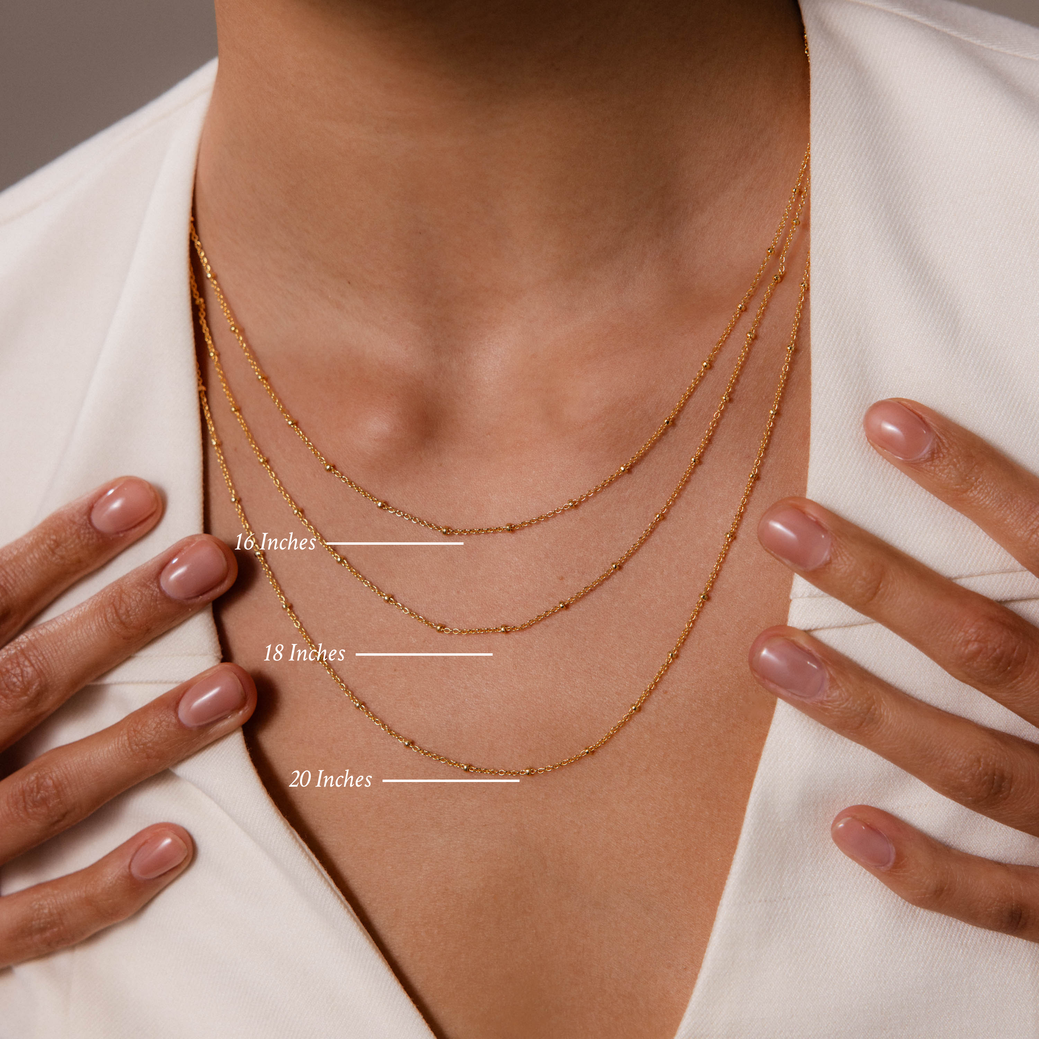 Satellite Cable Necklace in 18K Gold