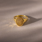 Organic Fingerprint Signet Ring in 18K Gold