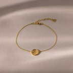 Dainty Organic Fingerprint Bracelet in 18K Gold