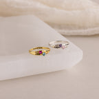 Toi et Moi Interlocking Name Ring