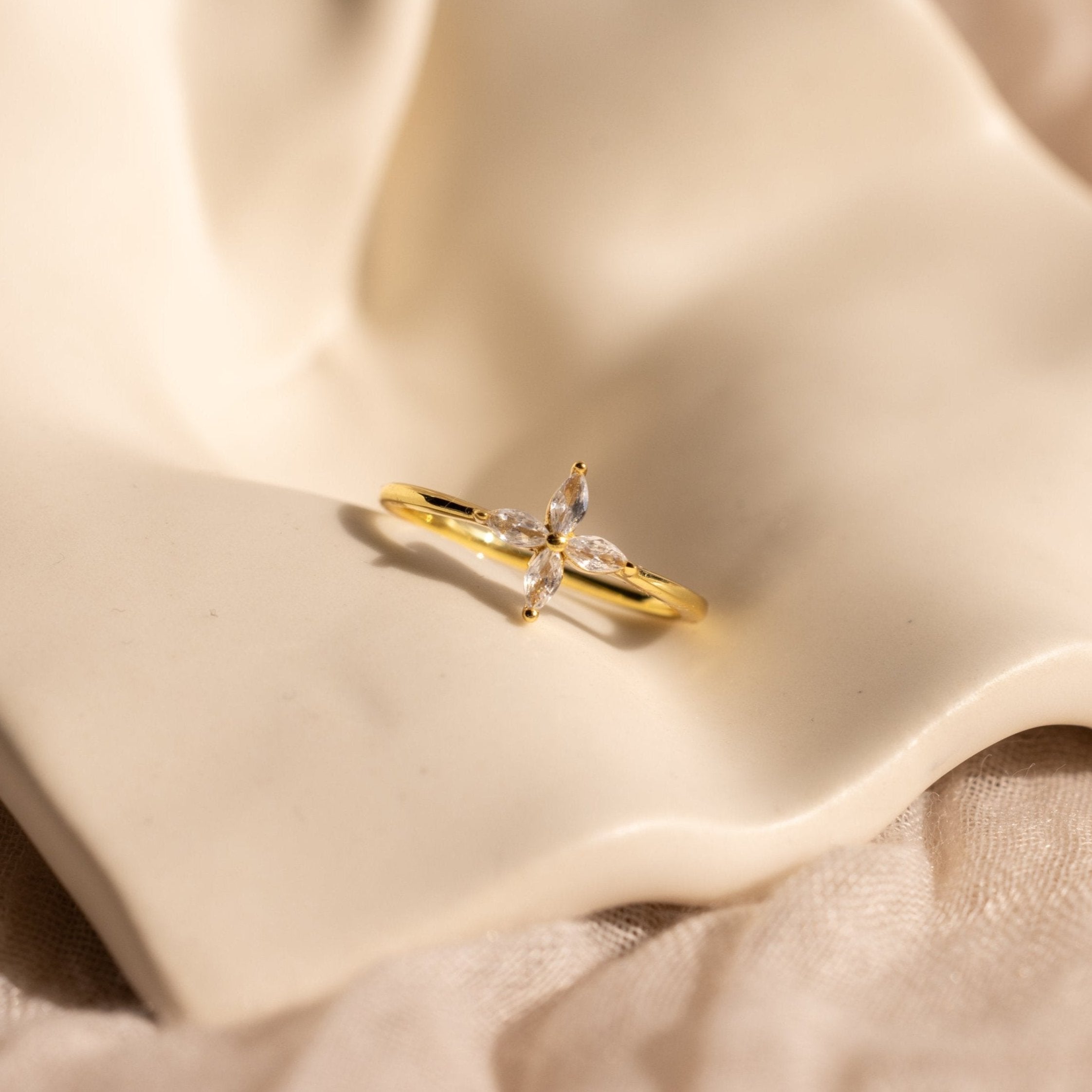 Marquise Petal Diamond Ring