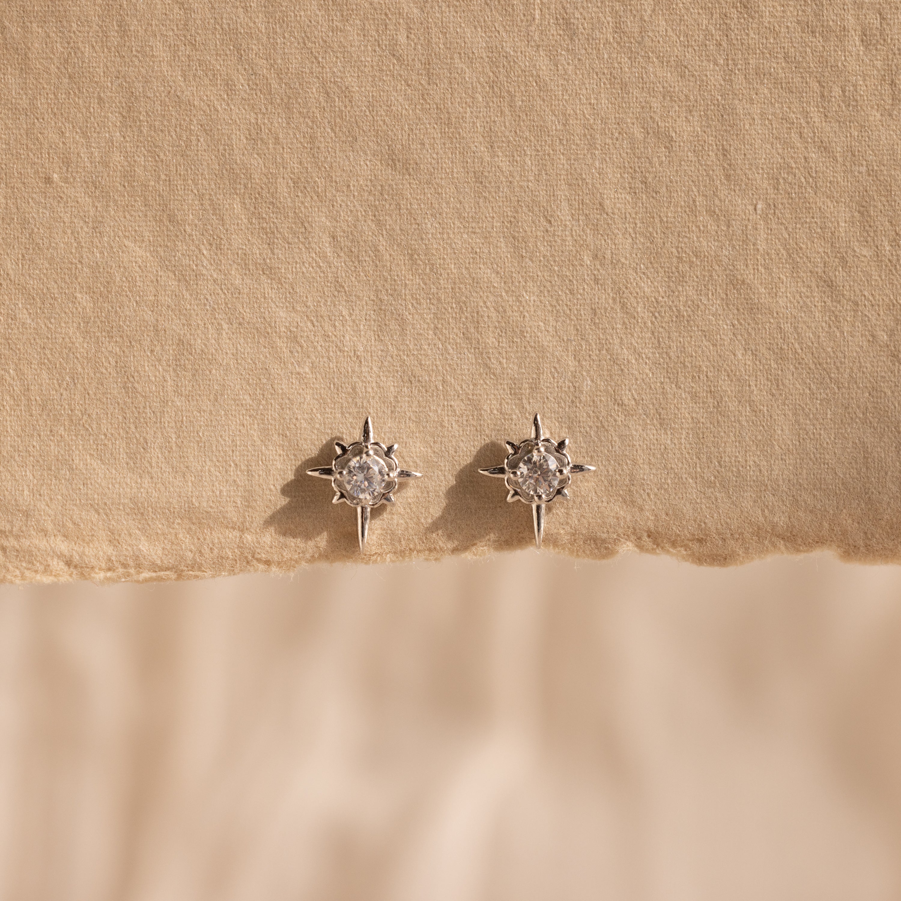 Star Cross Diamond Studs