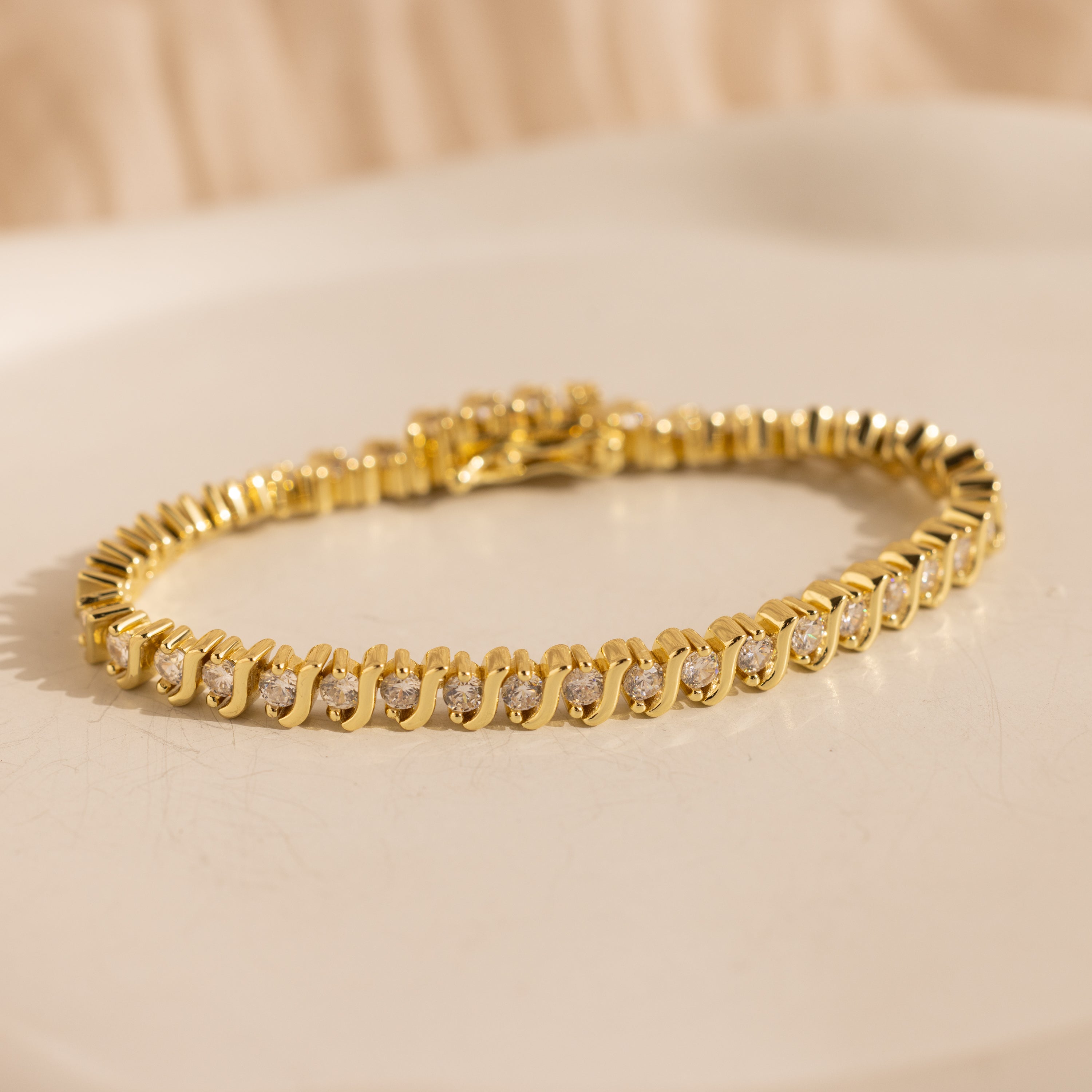 Diamond S-Link Tennis Bracelet