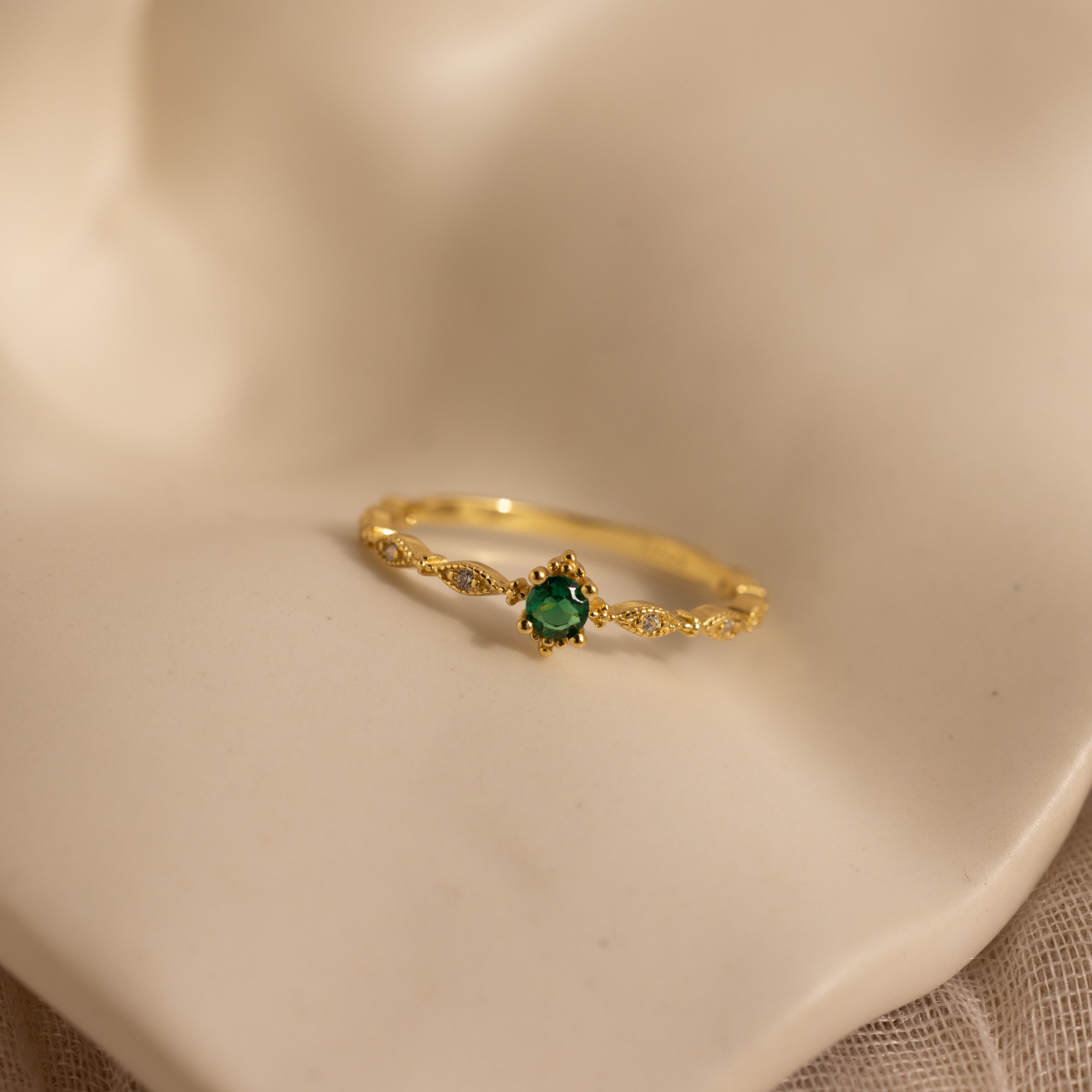 Diamond Marquise Emerald Ring