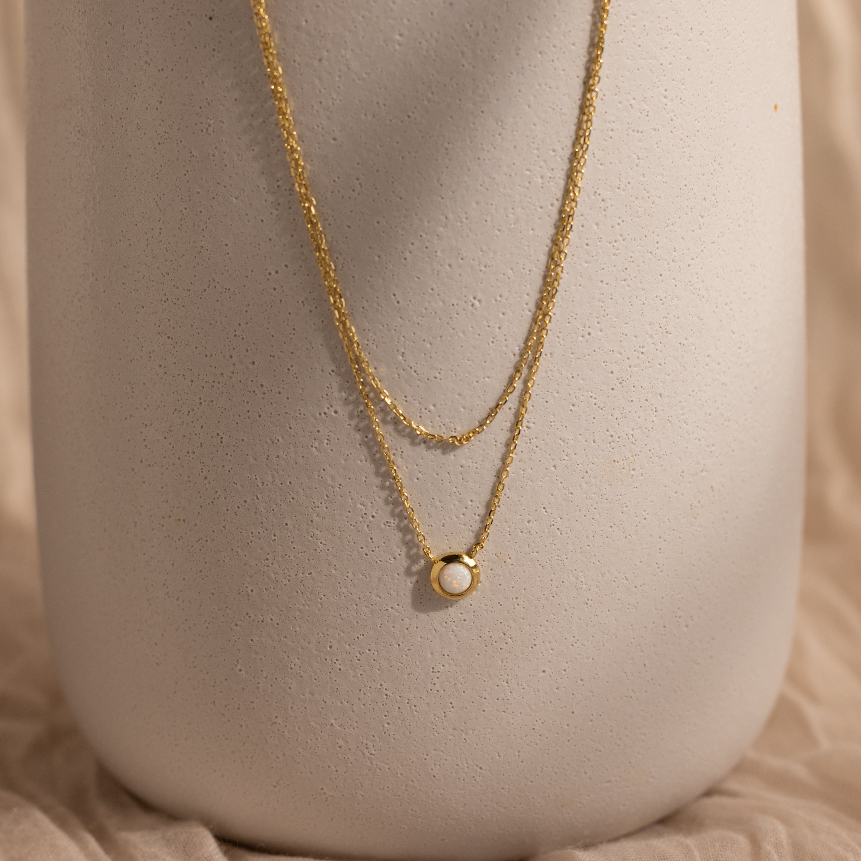 Opal Duo Chain Necklace