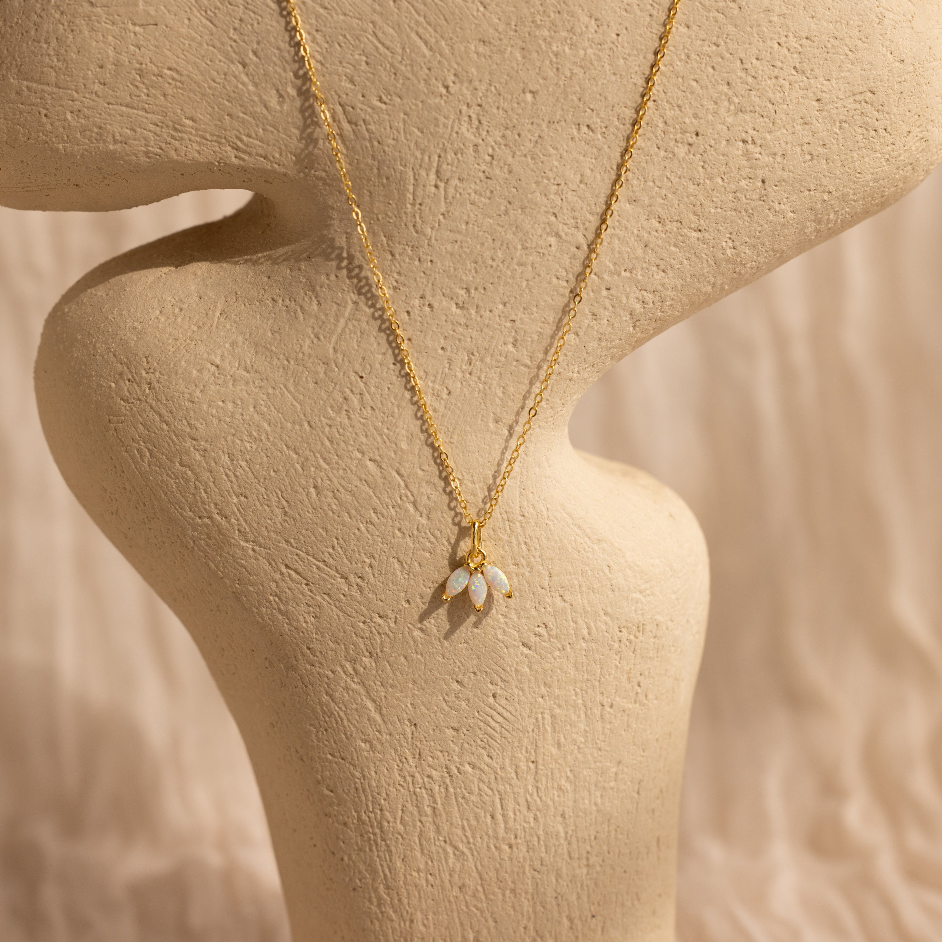 Marquise Opal Pendant Necklace