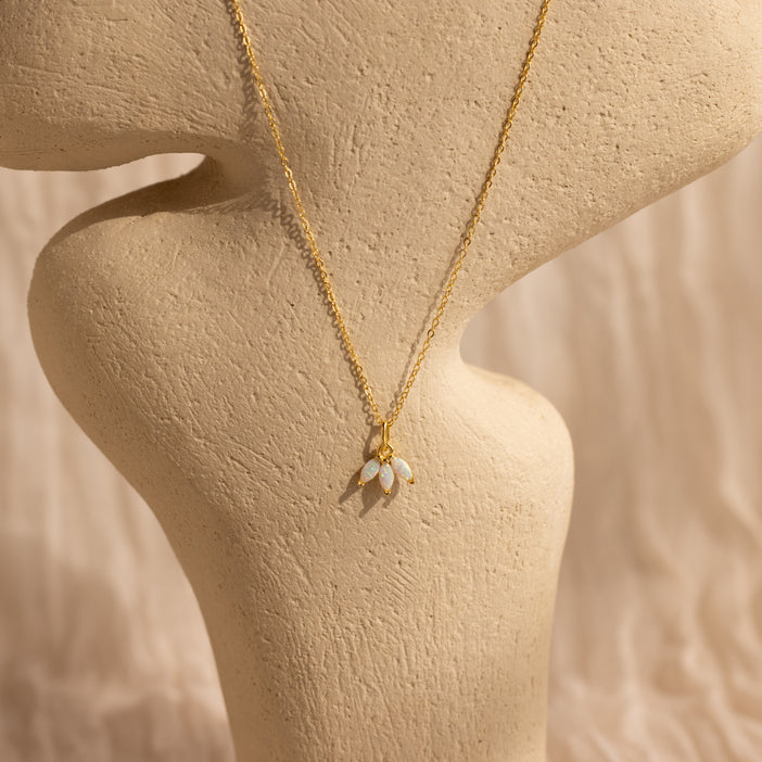 Marquise Opal Pendant Necklace