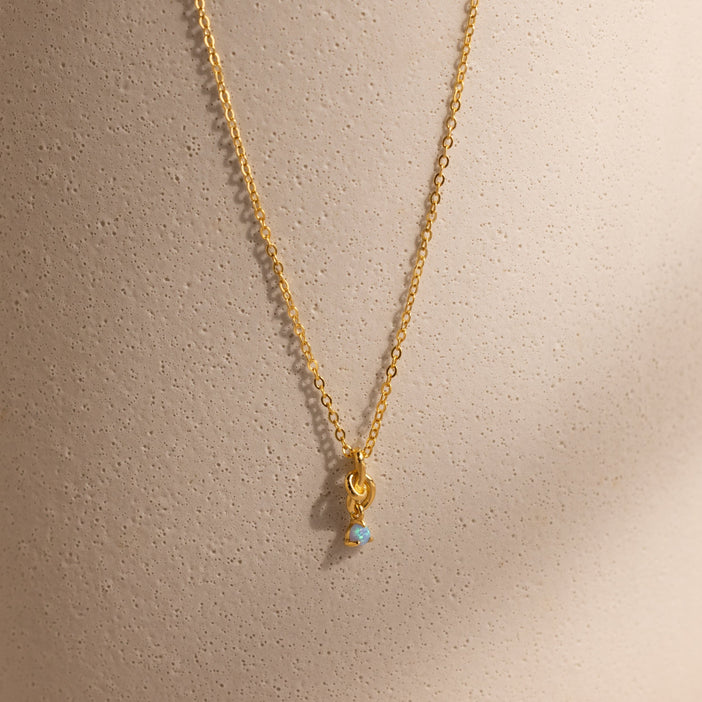 Opal Love Knot Necklace