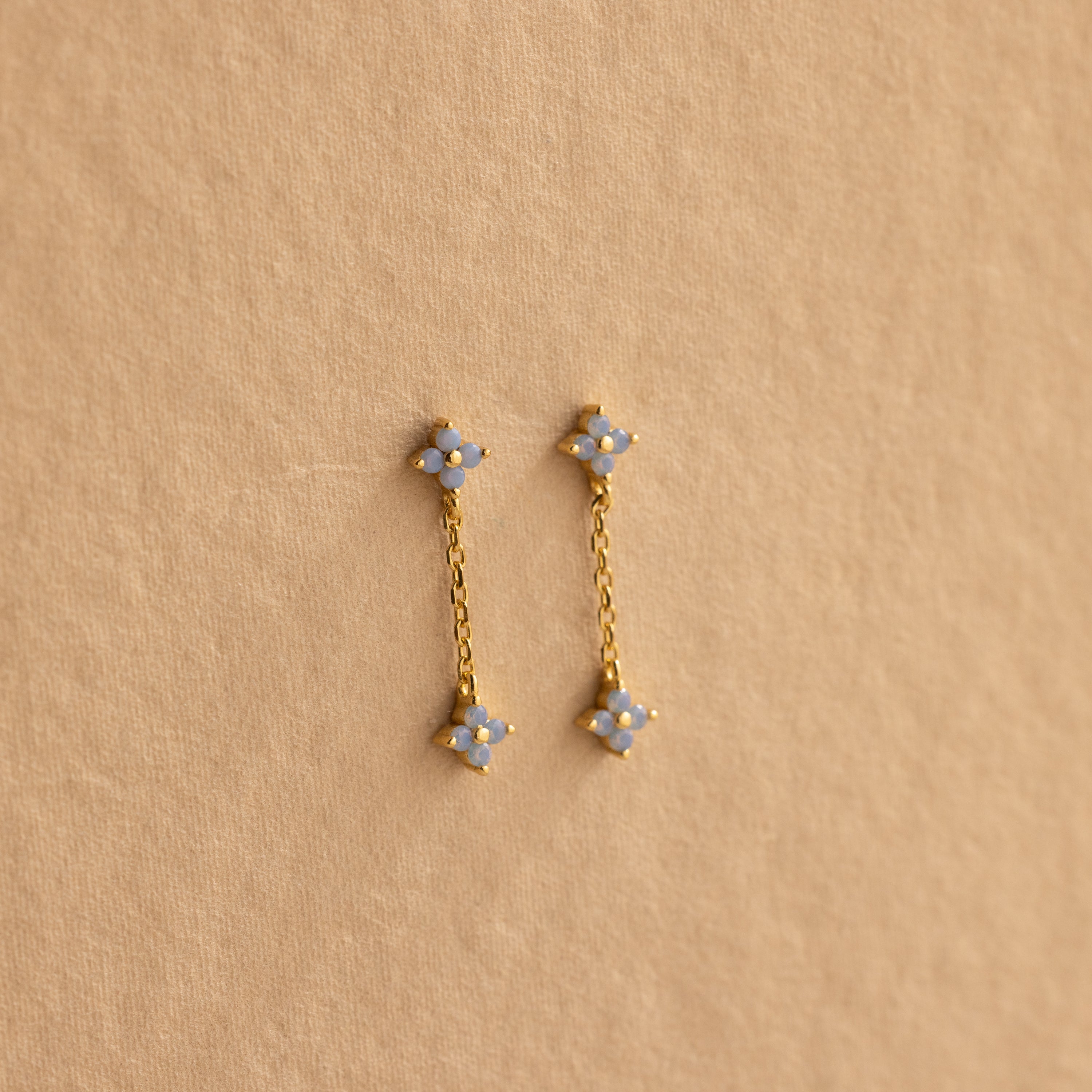 Ivy Flower Chain Studs