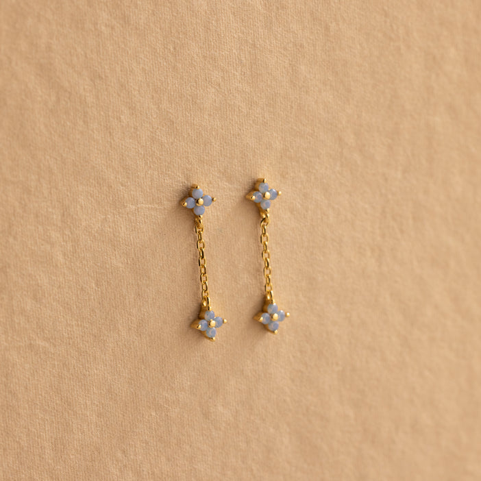 Ivy Flower Chain Studs