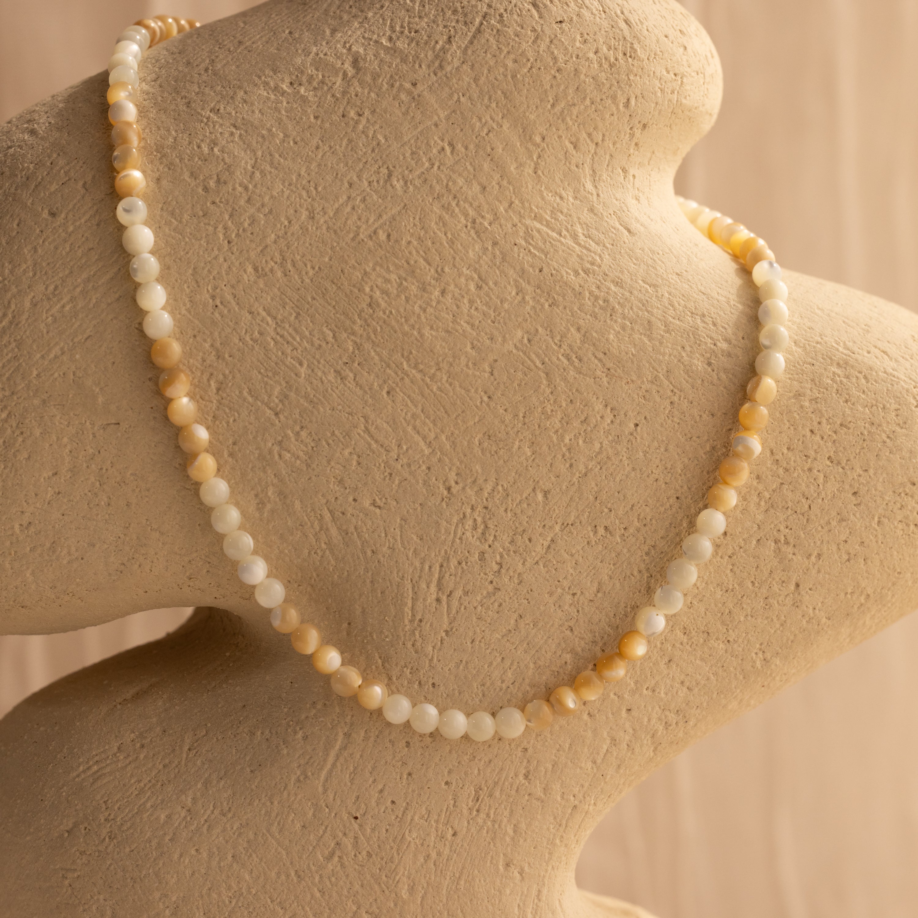 Yellow Opal Beaded Necklace