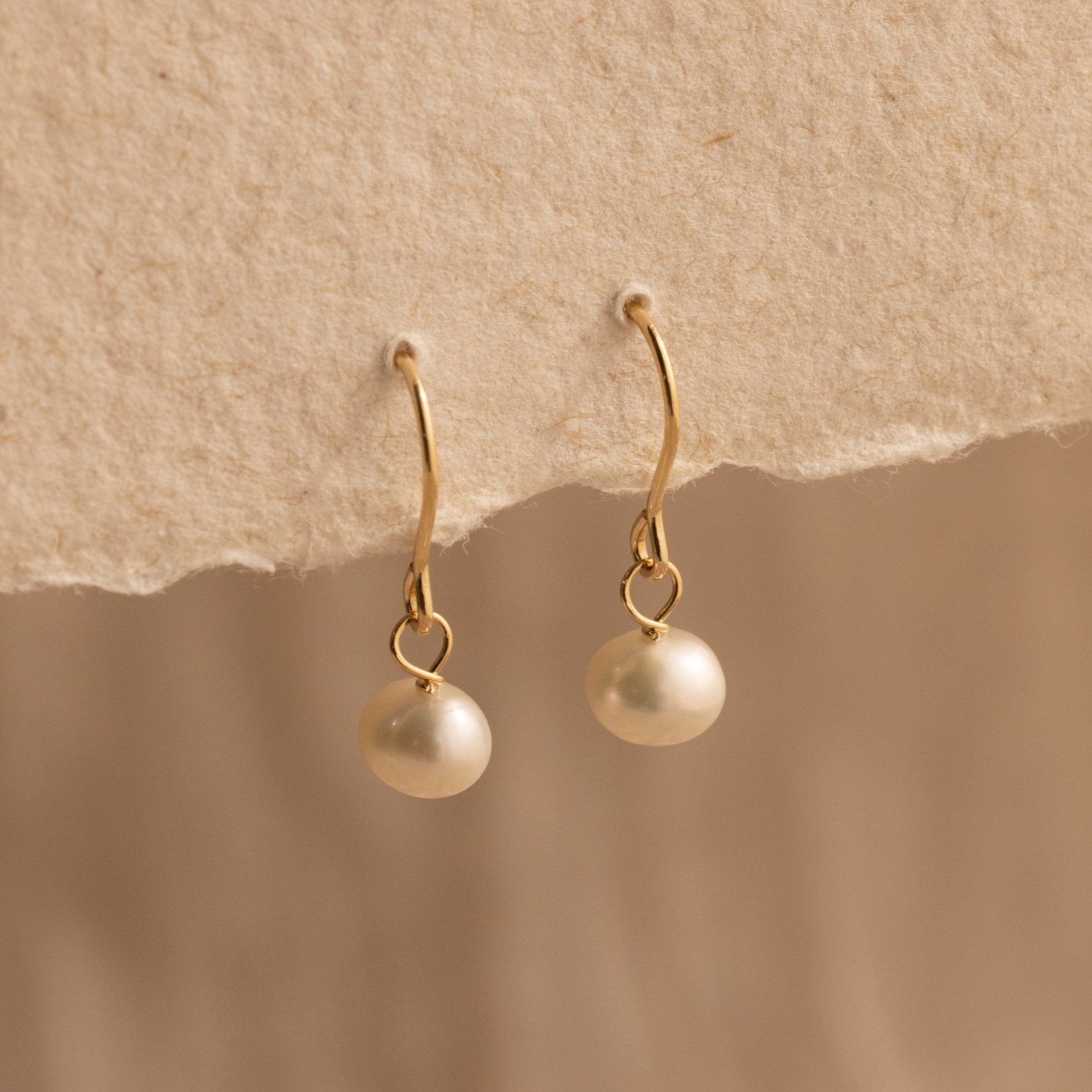 Pearl Drop Hook Earrings