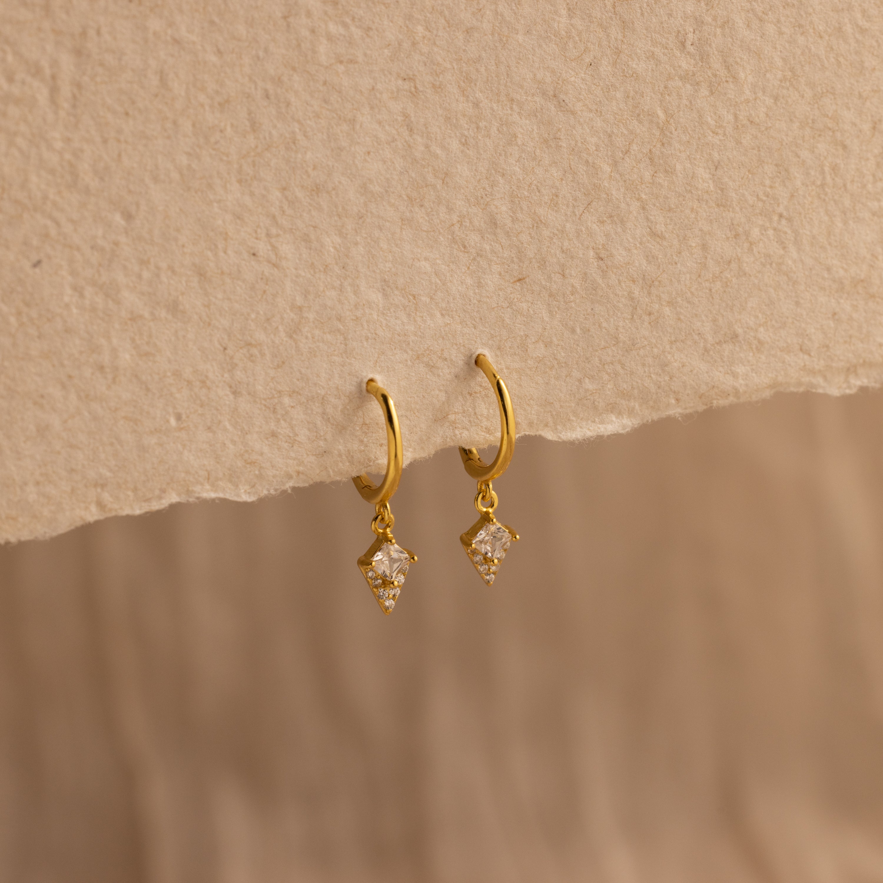 Pave Spike Hoop Earrings