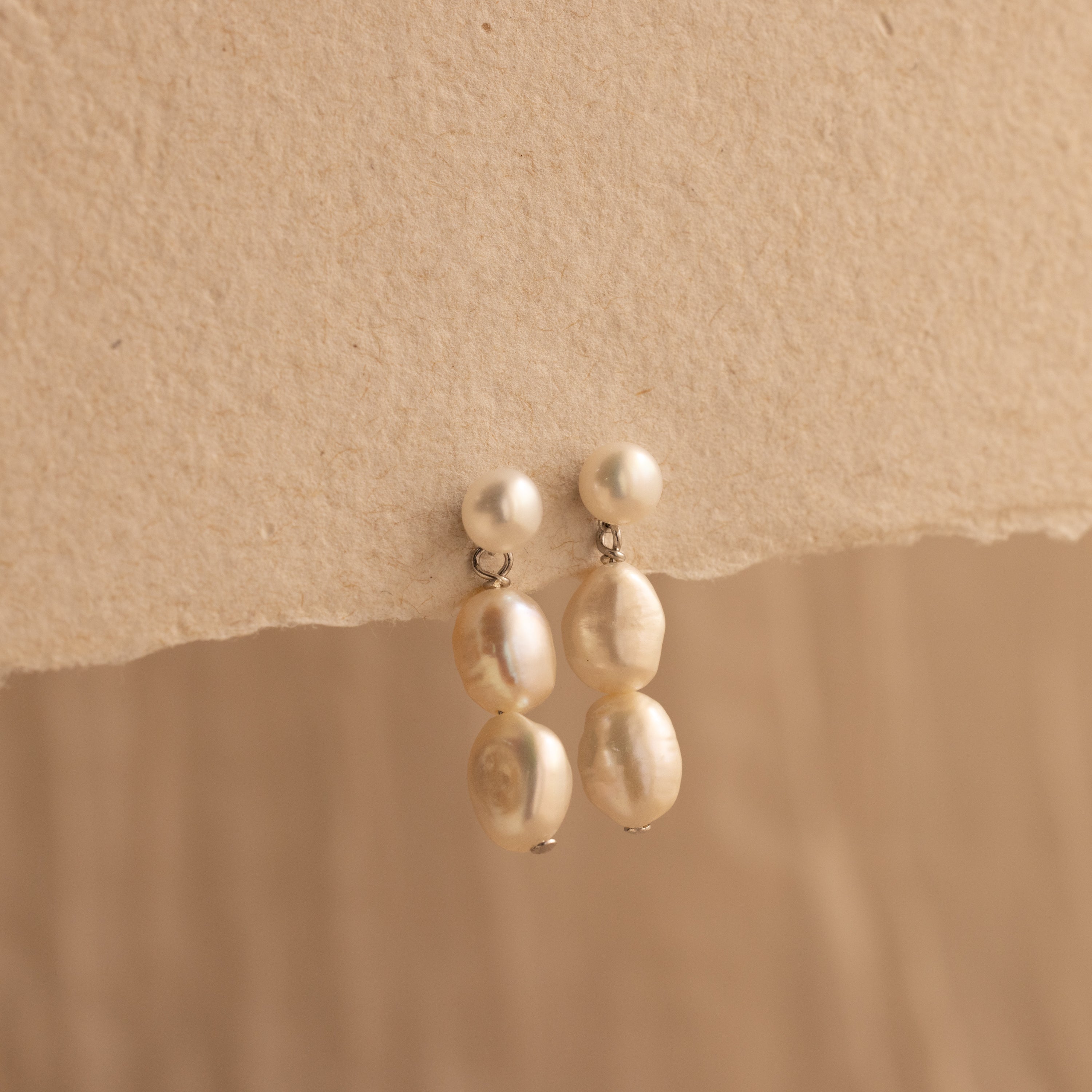 Baroque Pearl Drop Studs