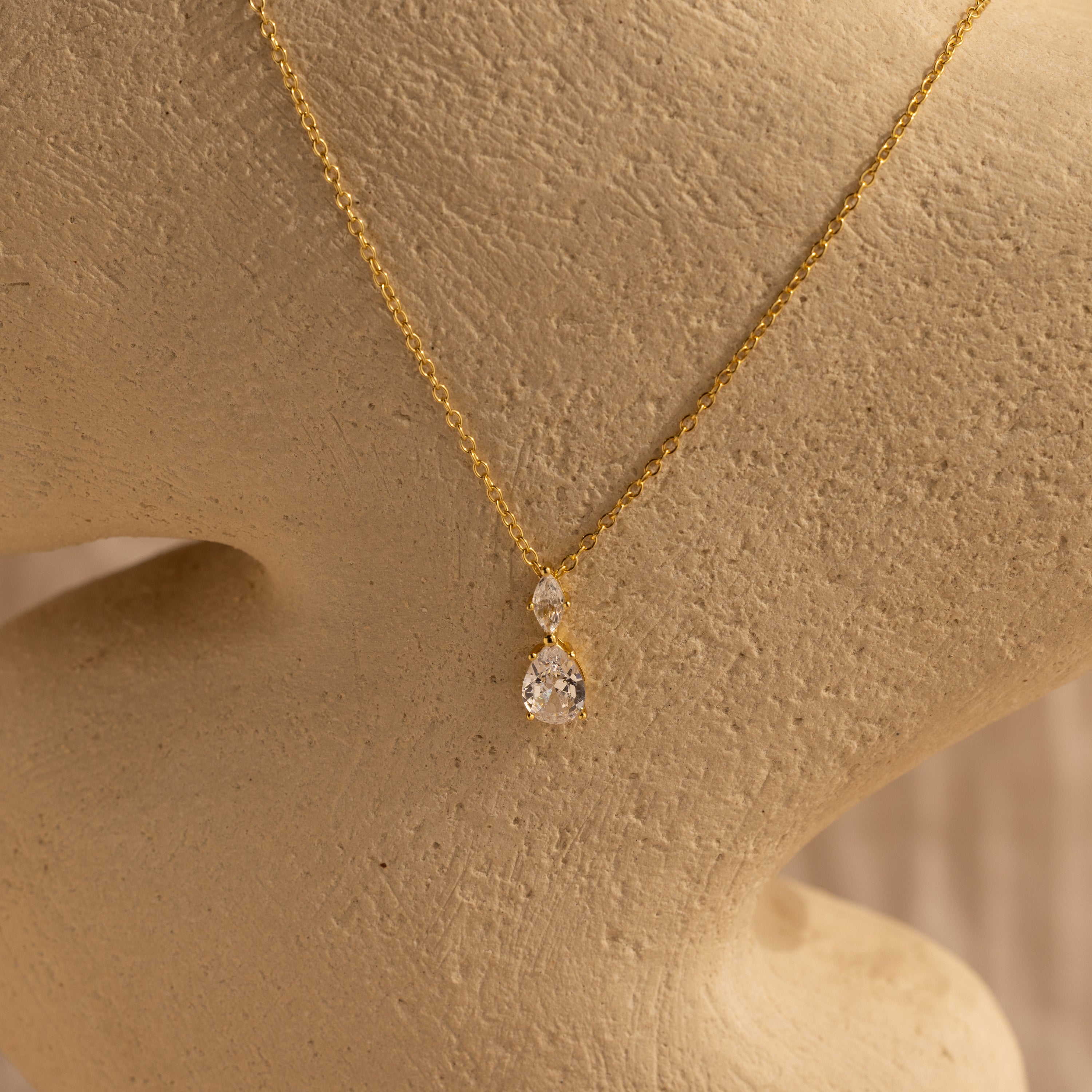 Diamond Marquise Teardrop Necklace