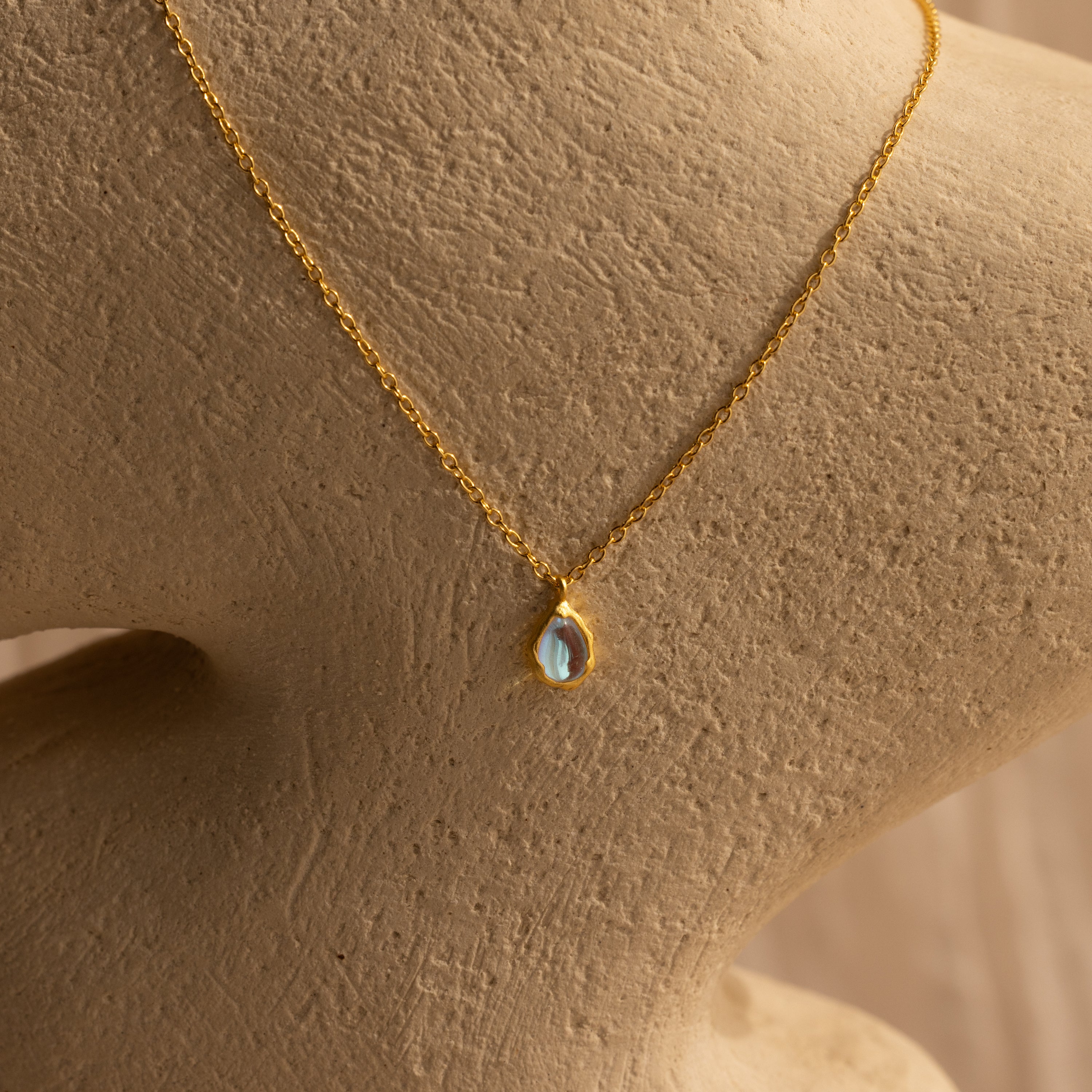 Moonstone Teardrop Pendant Necklace