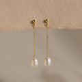 Pearl Chain Drop Studs