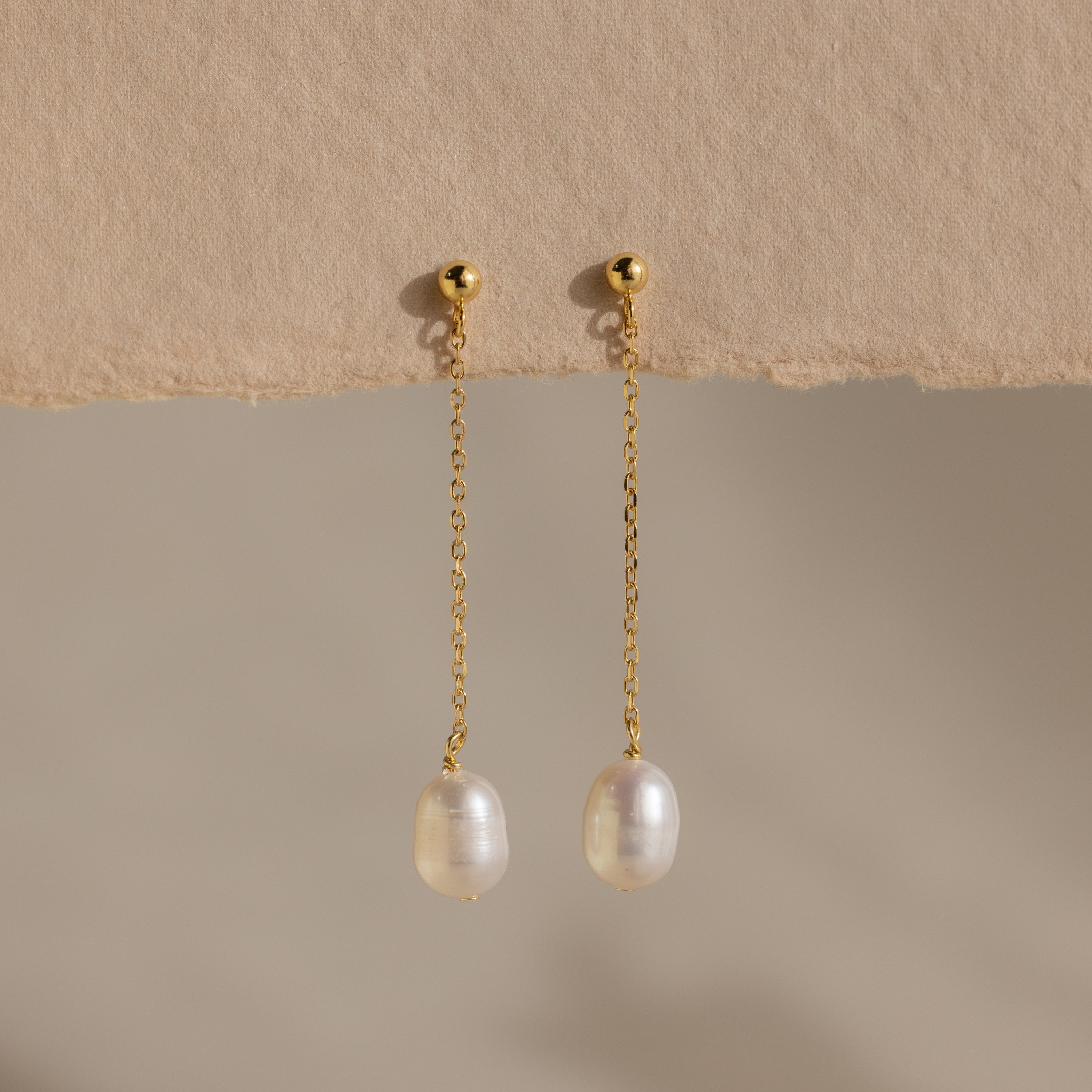 Pearl Chain Drop Studs