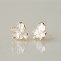 Wavy Mother of Pearl Flower Studs