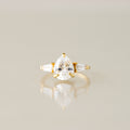 Dewdrop Diamond Baguette Ring