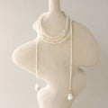 Baroque Pearl & Agate Gemstone Wrap Necklace
