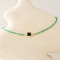 Emerald & Jade Bead Necklace