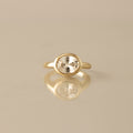 Oval Diamond Bezel Ring