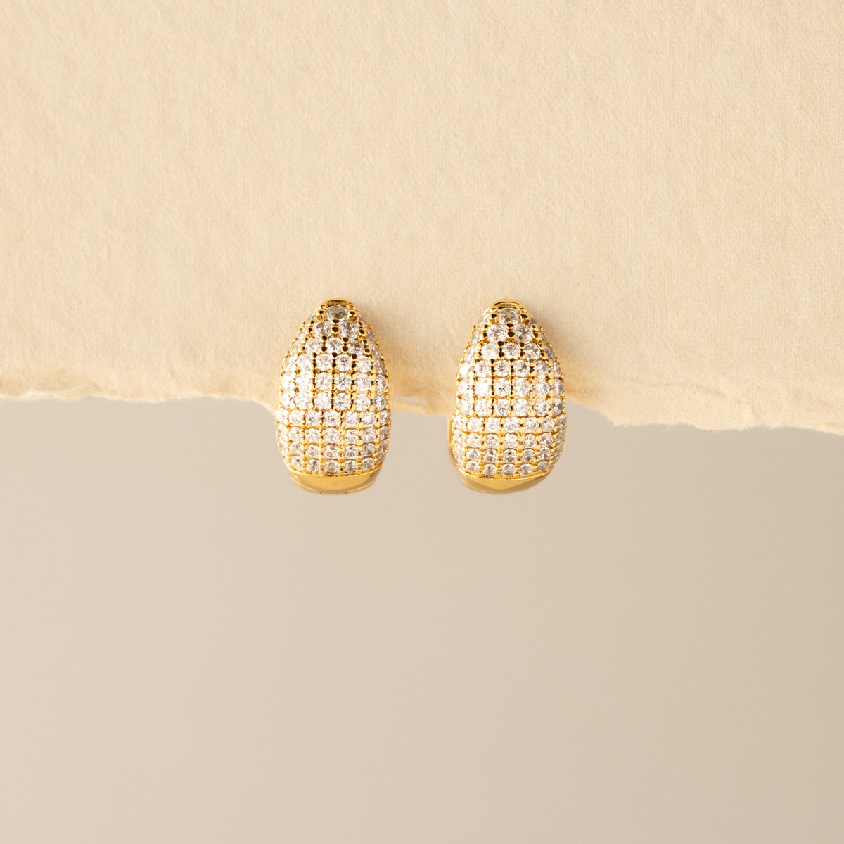 Mini Pave Dome Huggies