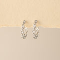 Diamond Chainlink Huggies in Silver