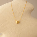 Ribbed Sphere Pendant Necklace