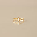 Opal Teardrop Diamond Ring