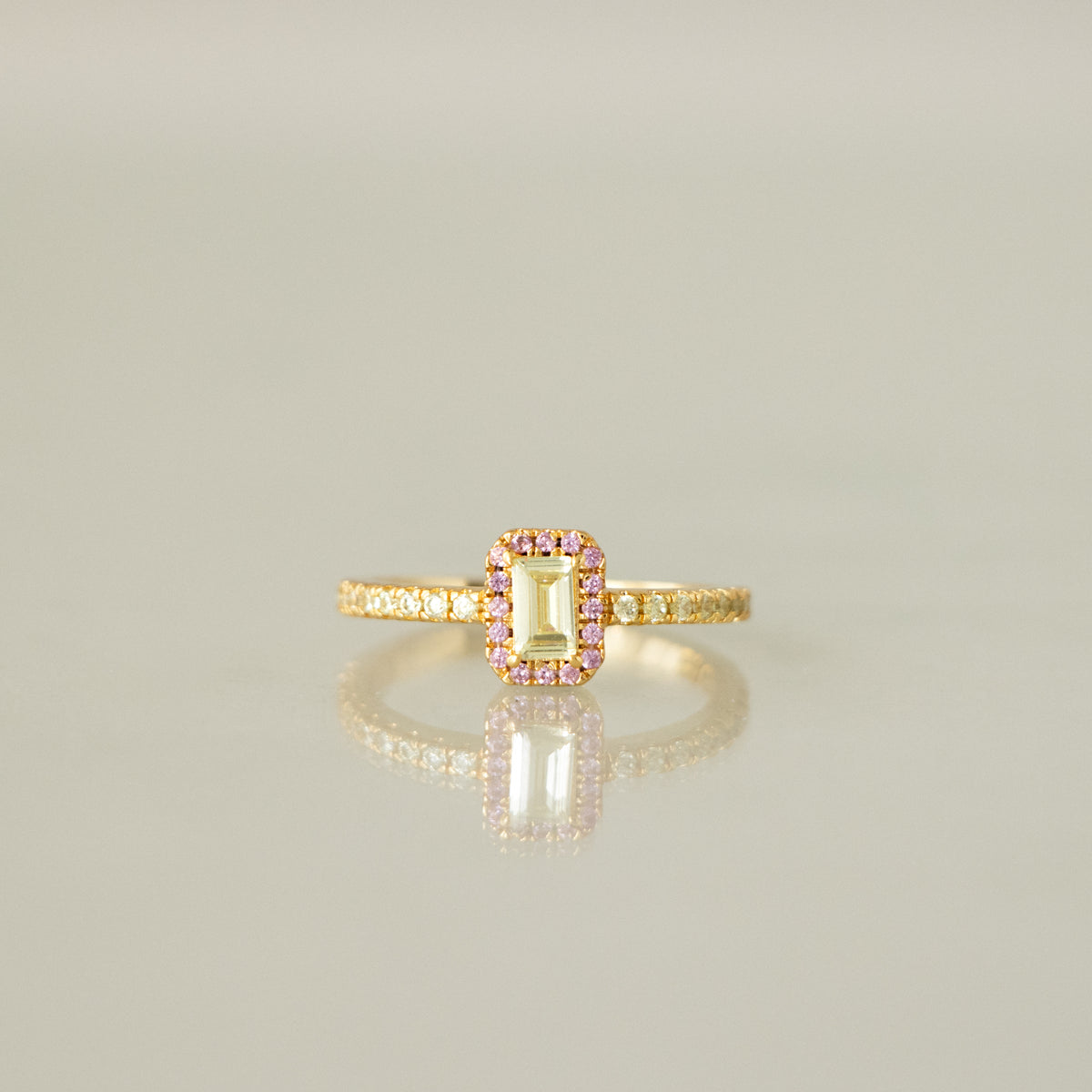 Emerald-Cut Candy Gemstone Ring