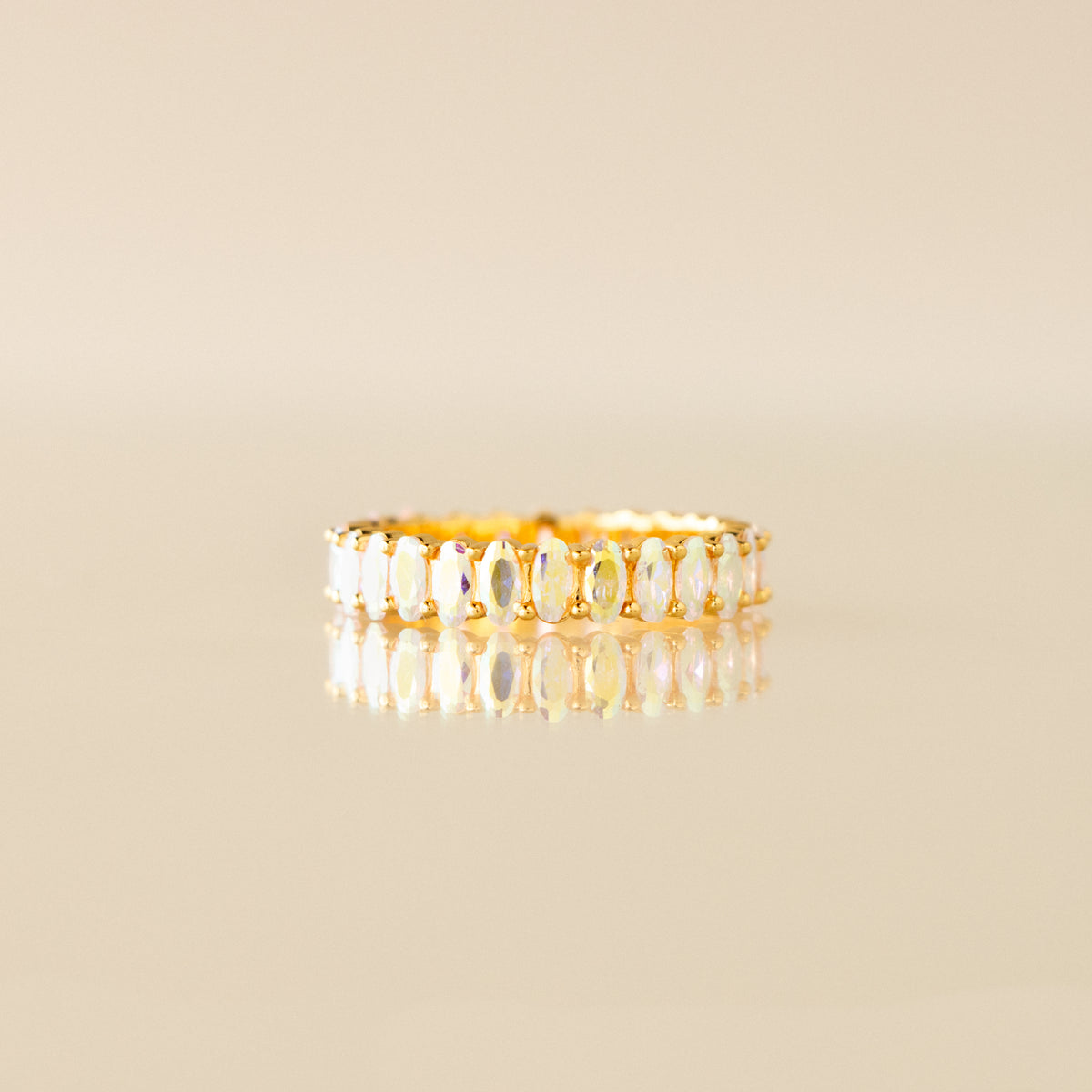 Iridescent Marquise Eternity Ring