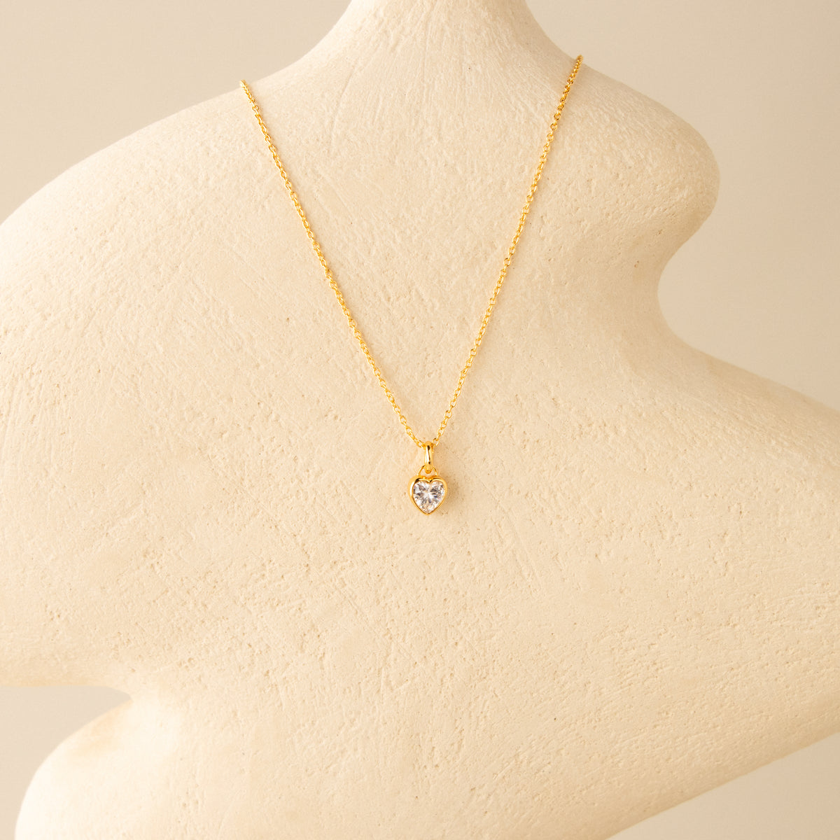 Shimmering Diamond Heart Necklace