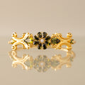 Peridot Flower Crown Bangle