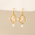 Pearl Unicorn Charm Earrings