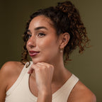 Twilight Star Hoops in 18K Gold