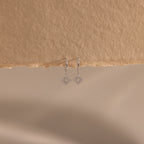 Twilight Star Hoops in Sterling Silver