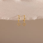 Twilight Star Hoops in 18K Gold