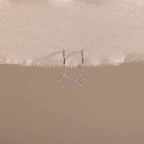 Twilight Star Hoops in Sterling Silver