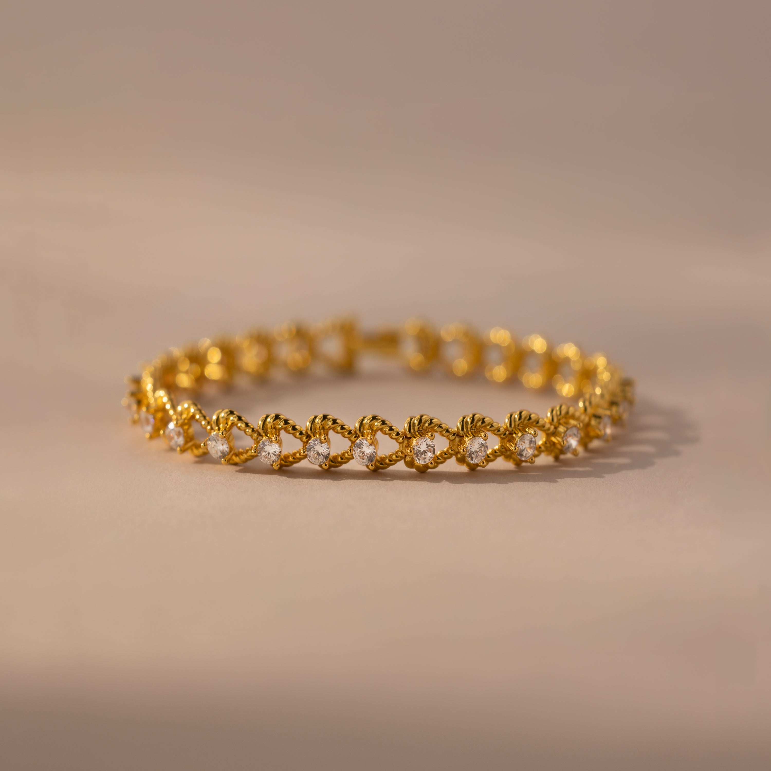 Diamond Heart Rope Bracelet